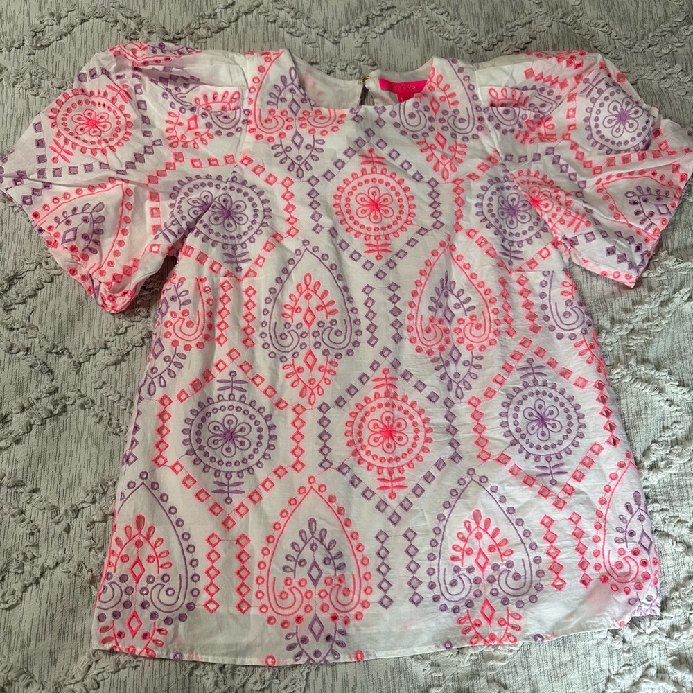 Lilly Pulitzer Top with stitching detail